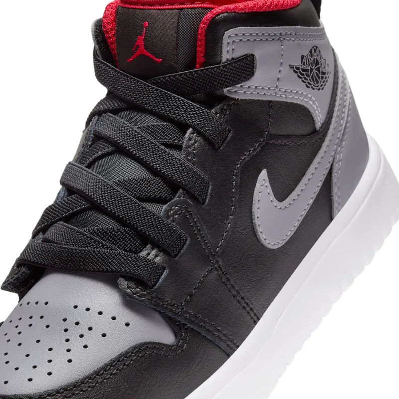 Jordan 1 Mid ALT Black Fire Red White Cement Grey (DR9745-006)