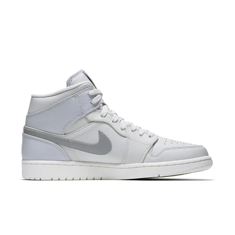 Jordan 1 Mid Light Bone Light Bone/Grey Fog-Reflect Silver (852542-003)