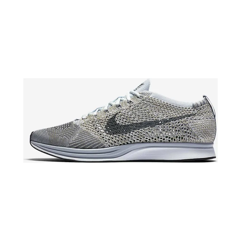 Nike Flyknit Racer Pure Platinum Pure Platinum/Cool Grey-White-Neutral Olive (862713-002)