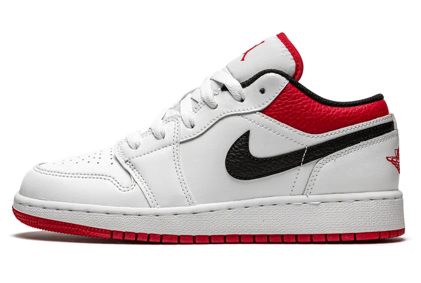 Jordan 1 Low White Gym Red (GS) (553560-118)
