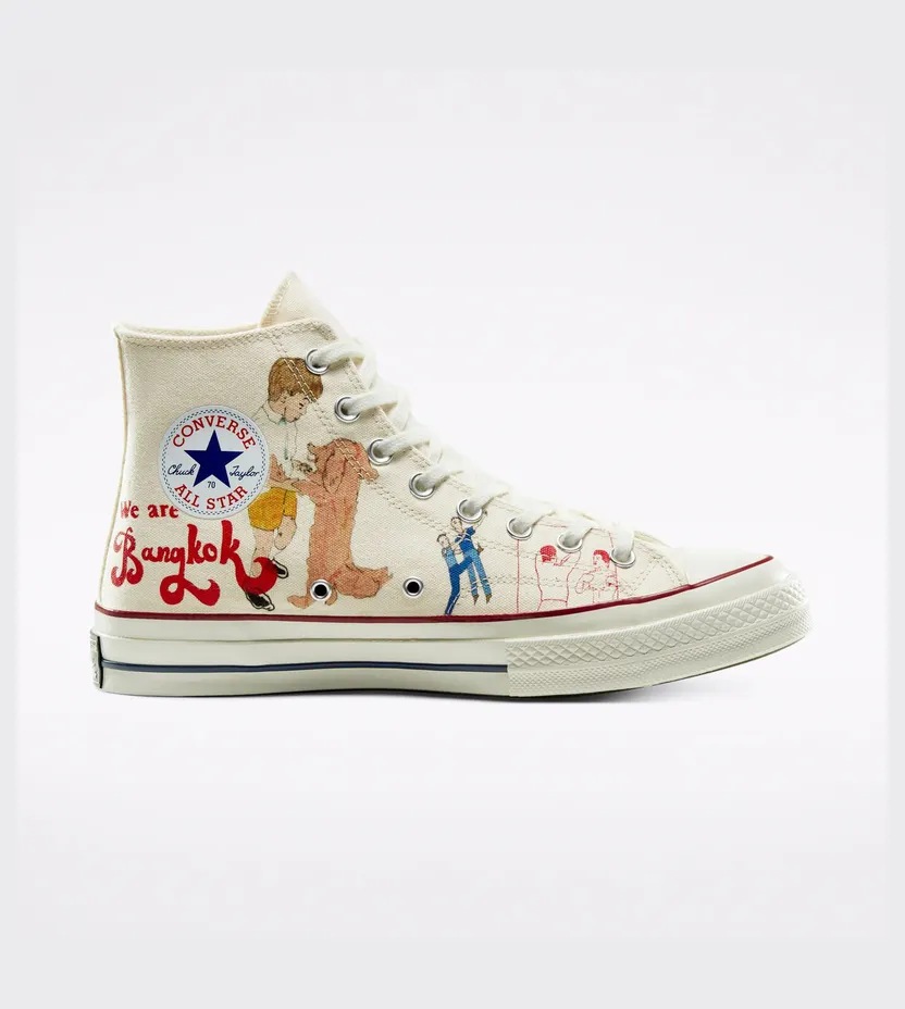 Converse Spencer McMullen x Chuck Taylor All Star 70 High ‘People Print’ Egret/Multi-Color/Egret (168183C)