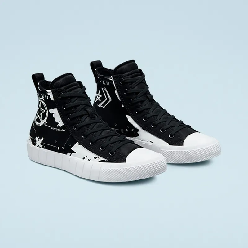 Converse Script Print UNT1TL3D High Top Black/black/white (171230C)