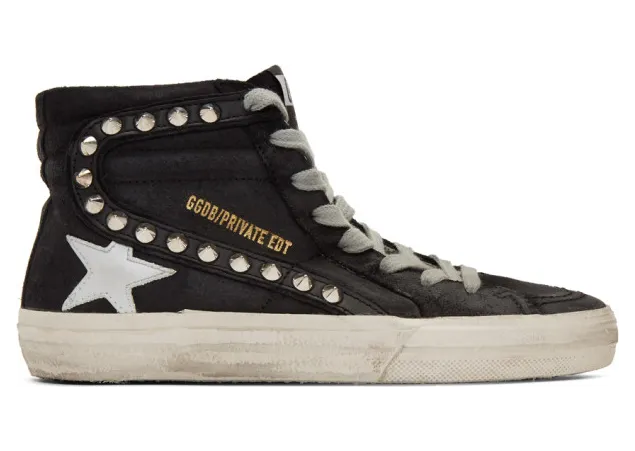 Golden Goose SSENSE Exclusive Black Stud Slide Sneakers (GWF00115.F000689)
