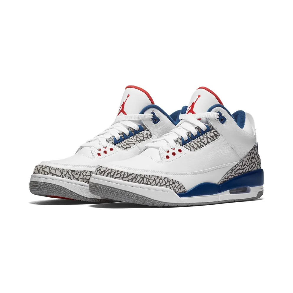 Jordan 3 Retro True Blue (2016) White/True Blue-Varsity Red (854262-106)