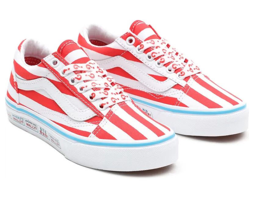 VANS Vans X Waar Is Wally? Old Skool Kids’ Shoes (Red)