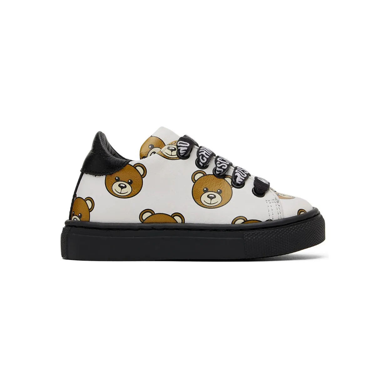 Moschino Baby White Teddy Print Sneakers (71683)