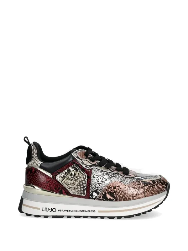 LIU JO Sneakers met slangenleer-effect – Beige (BF5009EX005)