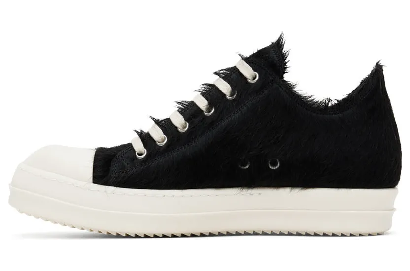 Rick Owens Black Fur Sneakers (RR02B2891 LHL) (3)