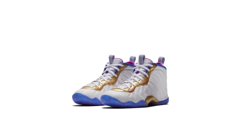 Nike Air Foamposite One Peanut Butter & Jelly (GS) White/Fuchsia Blast-Racer Blue (644791-103)