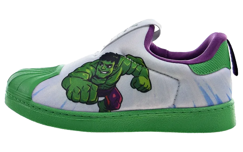 Adidas Superstar 360 I “Marvel Hulk” Slip-On TD “White-Vived Green-Ricmau” (FY2509)