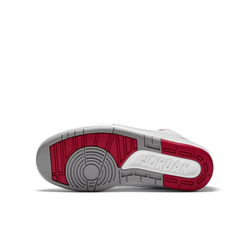 Jordan 2 Retro White Red 2014 (GS) White/Black-Varsity Red-Cement Grey (395718-102)