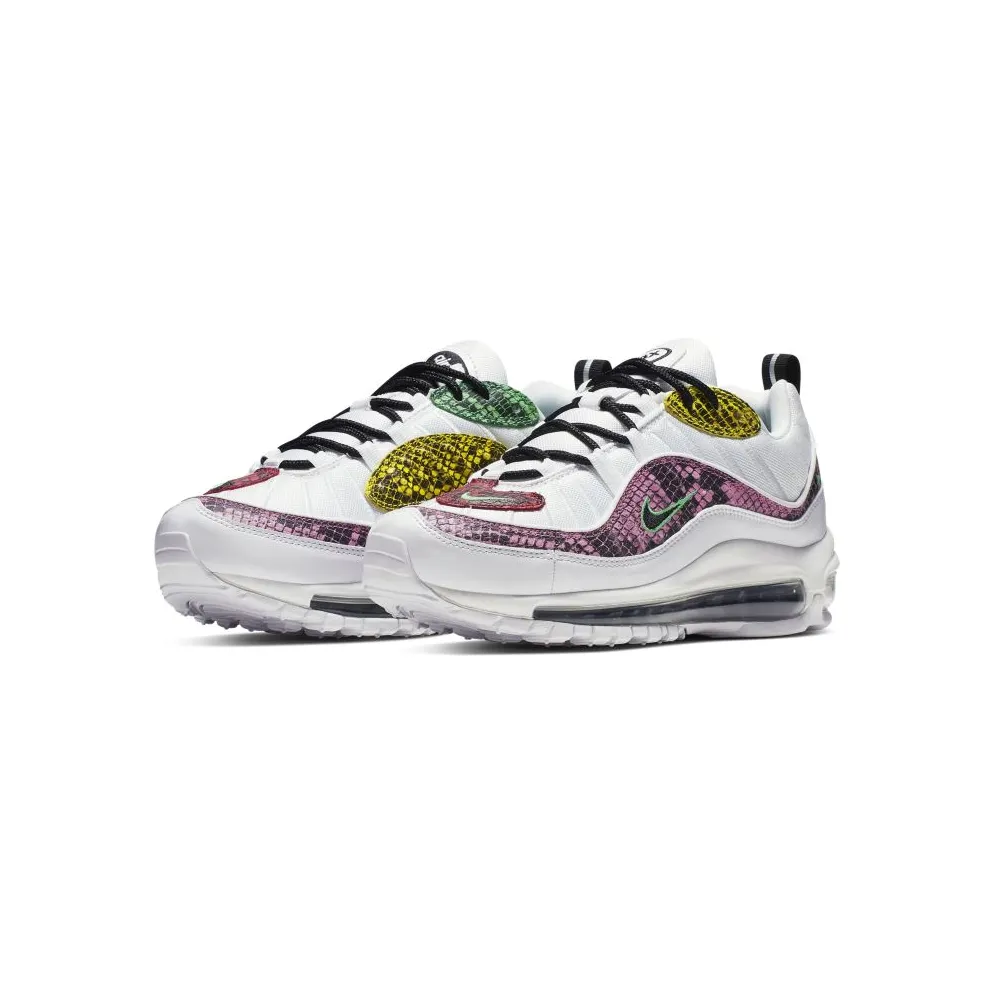 Nike Air Max 98 Snakeskin (W) White/Psychic Pink-Opti Yellow-Electro Green (BV1978-100)