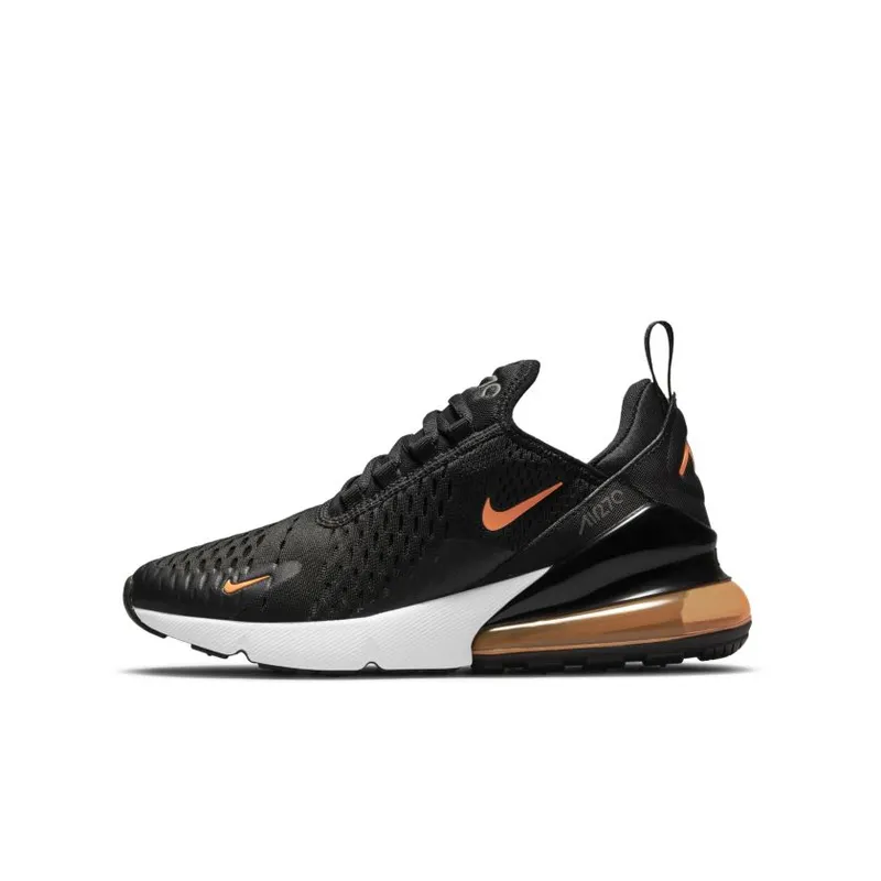 Nike Air Max 270 Black Total Orange (GS) (DM3208-001)