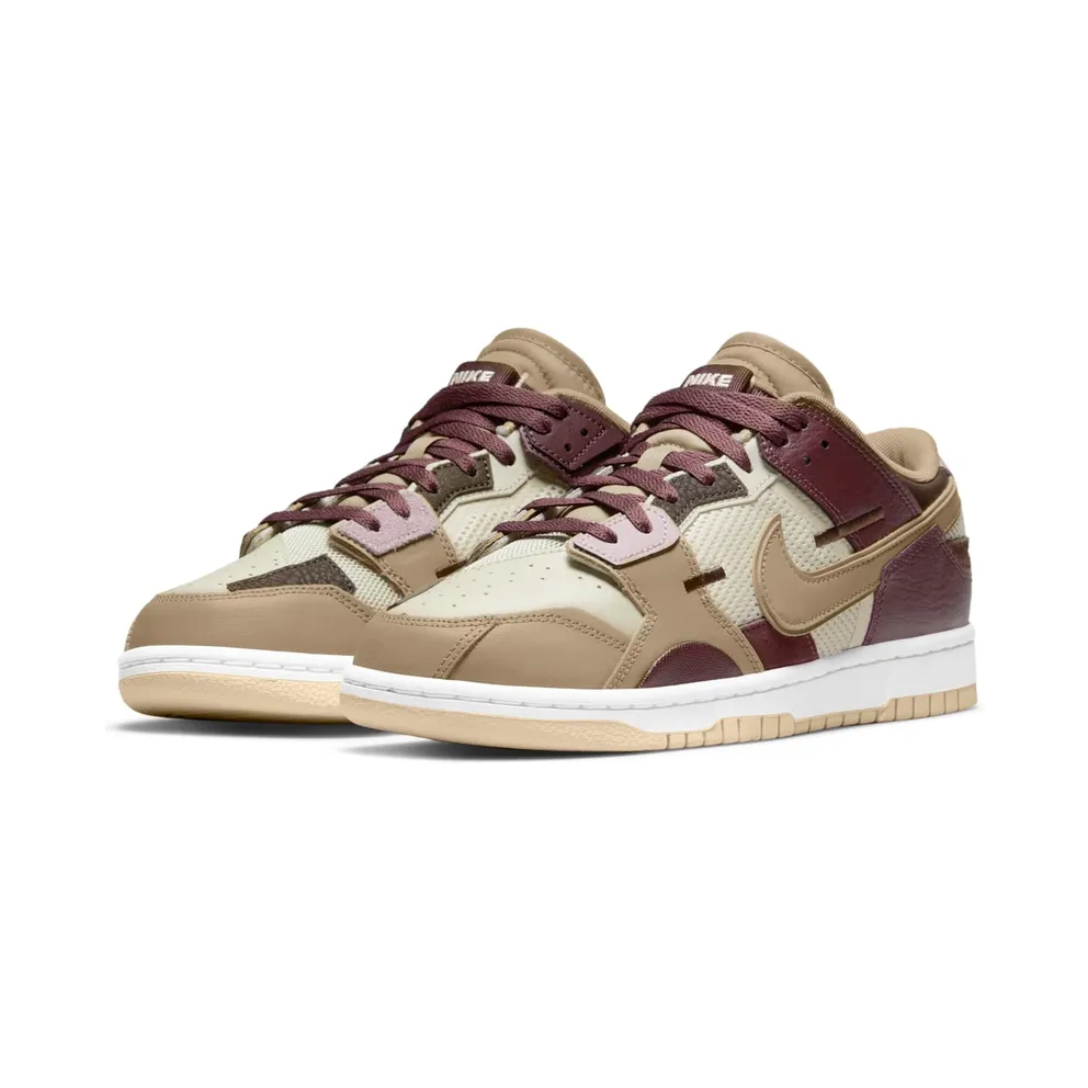 Nike Dunk Low Scrap Latte – “Latte / Maroon / White-khaki” (DH7450-100)