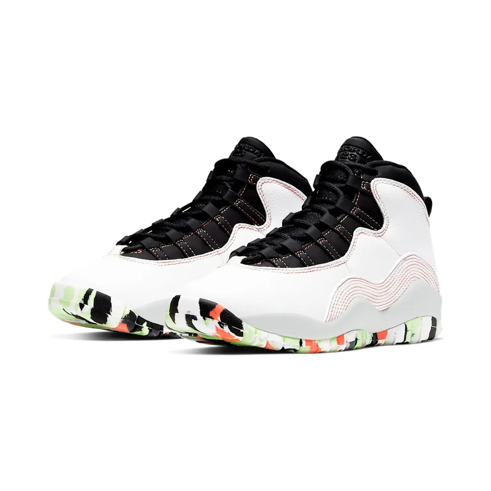 Jordan 10 Retro White Barely Volt Ember Glow (GS) White/Barely Volt-Black-Ember Glow (BV1843-176)