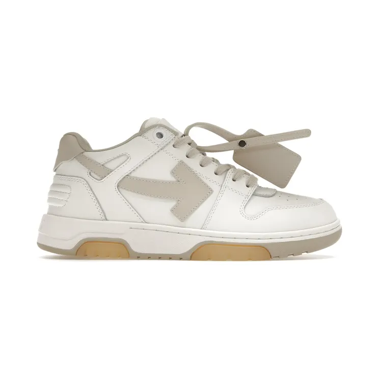 OFF-WHITE Out Of Office OOO Low Tops White Beige (OMIA189C99LEA0010161)