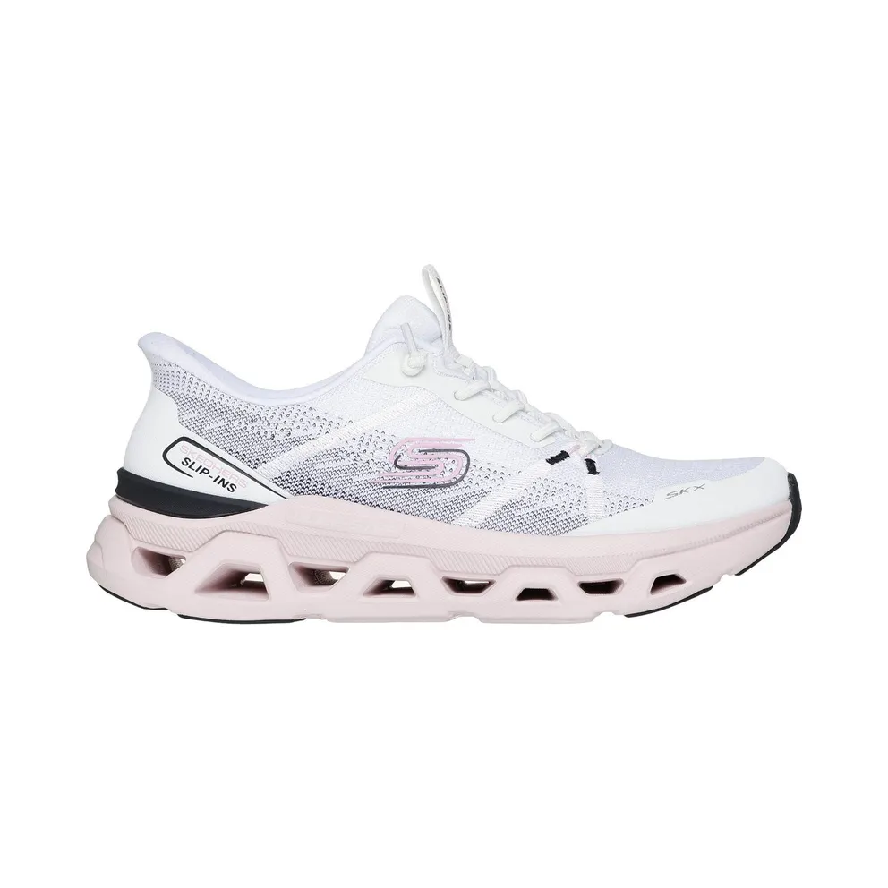 Skechers Slip-ins: Glide-Step Altus – Fast Lane – Weiß / Schwarz / Rosa – “White” (150513 WBPK)