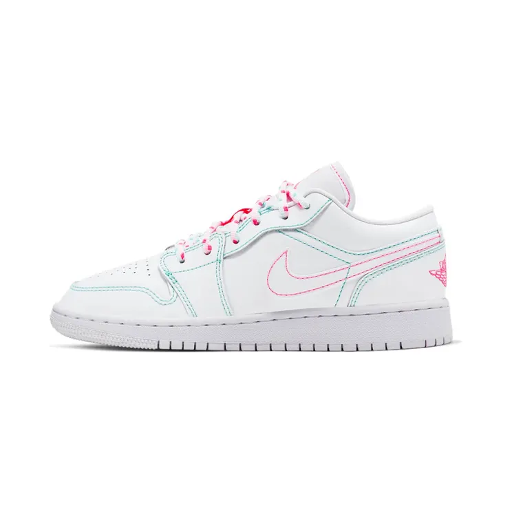 Air Jordan 1 Low’Aurora Green’ GS “White / Aurora Green / Soar” (554723-101)