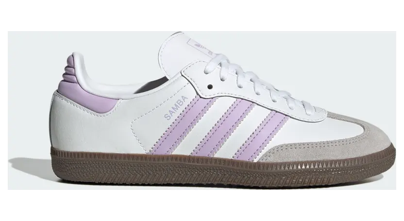 Adidas Samba OG GS “Cloud White / Powder Plum / Gum” (JQ2842)