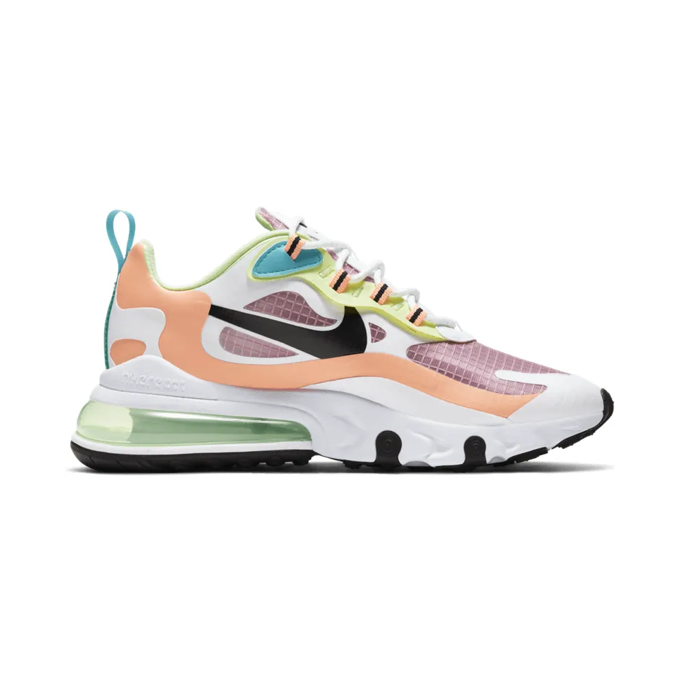 Nike Air Max 270 React SE Light Arctic Pink (W) Light Arctic Pink/Orange Pulse-White-Black (CJ0620-600)