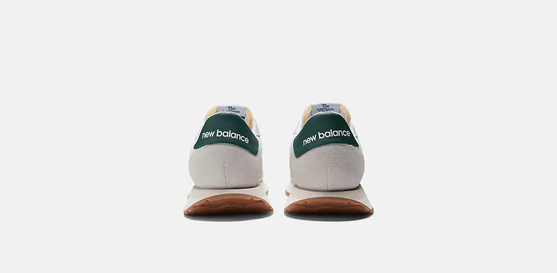 New Balance White & Green 237 Sneakers (MS237RF)