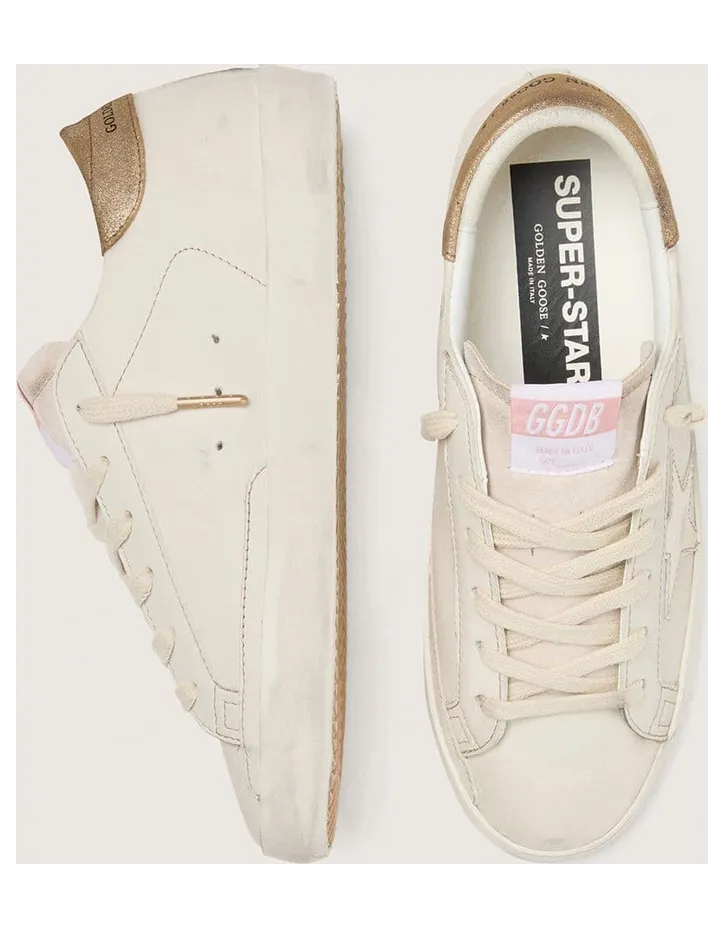 Golden Goose Women’S Super-Star In Worn White Leather With Tone-On-Tone Star (GWF00101.F007078.82912) (3)