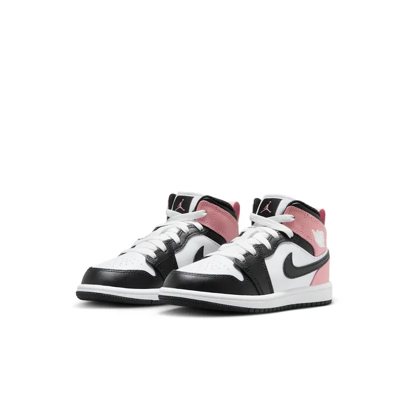 Jordan 1 Mid PS “White Rust Pink Black” (DQ8424-100)