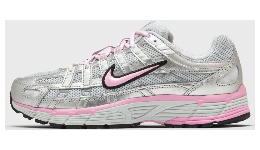 Nike P-6000 Pure Platinum / Metallic Silver / Black / Pink Rise