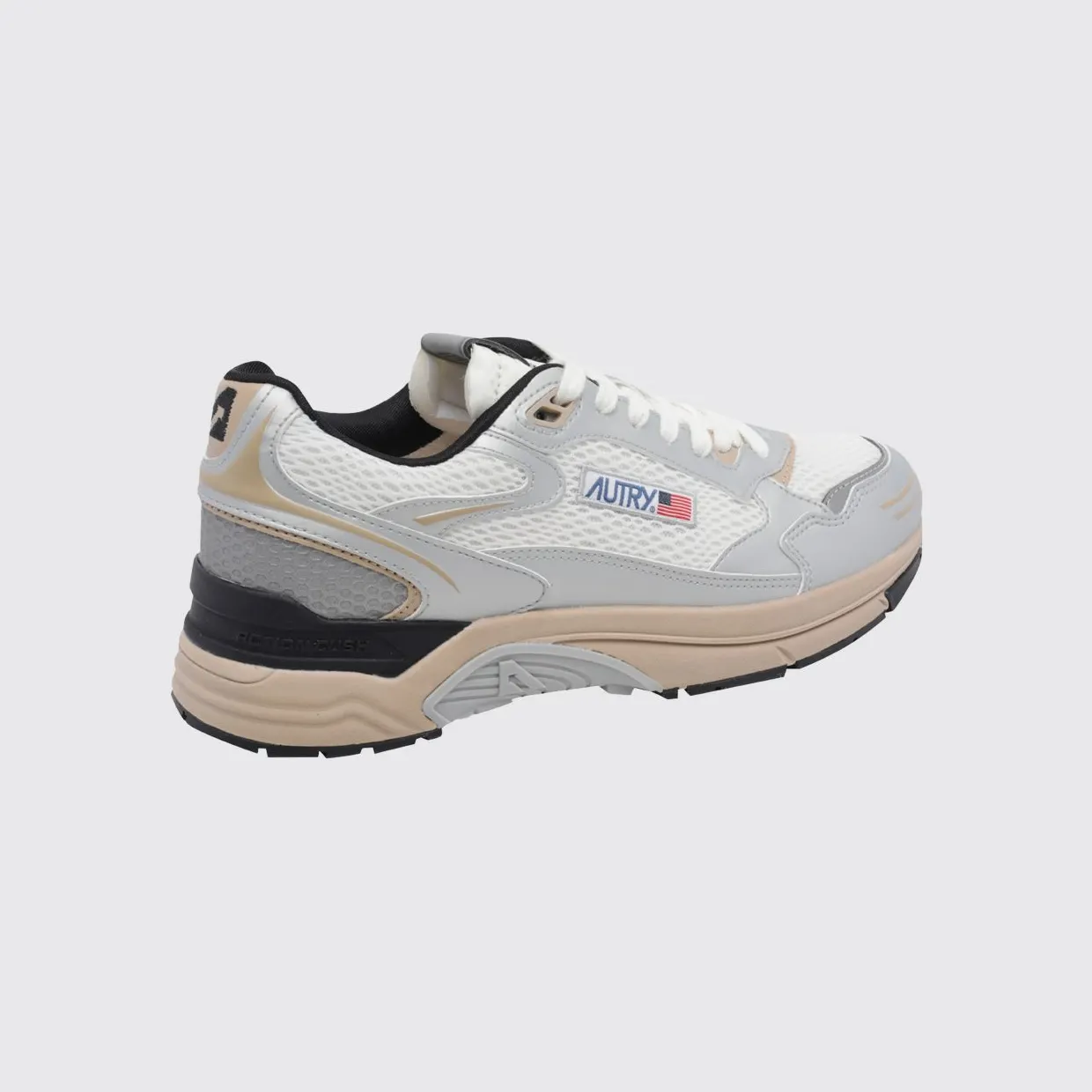 Autry Hyperway Bicolour Leather and Mesh Low-Top Sneakers White (HYLMMV13) (2)