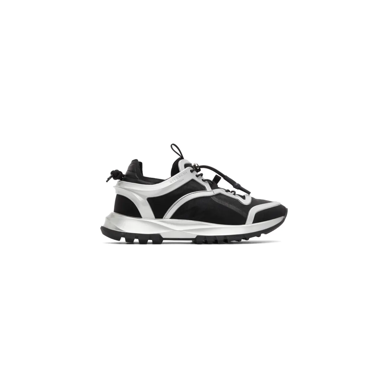 Givenchy Black and Silver Spectre Cage Runner Sneakers (BH003EH0U1)