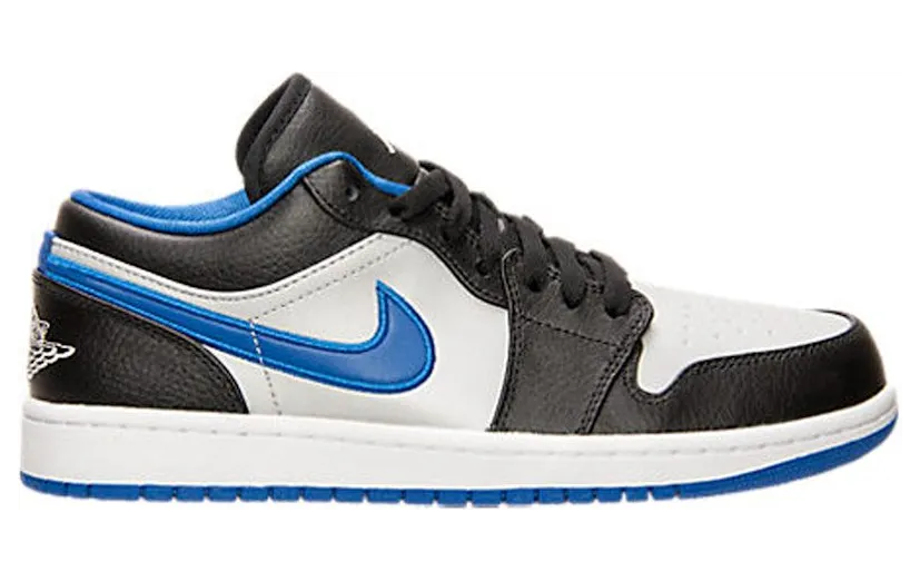 Jordan 1 Low Black Game Royal Metallic Platinum (553558-007)