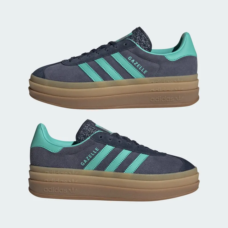 Adidas Gazelle Bold Sneakers Shadow Navy / Acid Mint / Legend Ink (JQ6437)