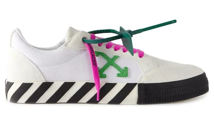 OFF-WHITE Vulc Low White Green Fucshia (OMIA085S22LEA0010155)