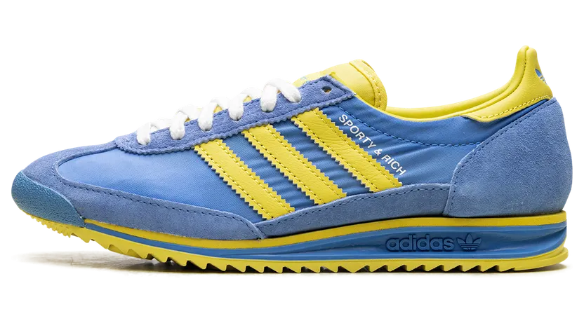 Adidas SL 72 RS “Sporty & Rich – Sweden Pack – Blue/Yellow” (JH6701)