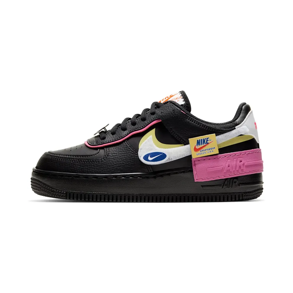 Nike Air Force 1 Shadow Removable Patches Black Pink (W)