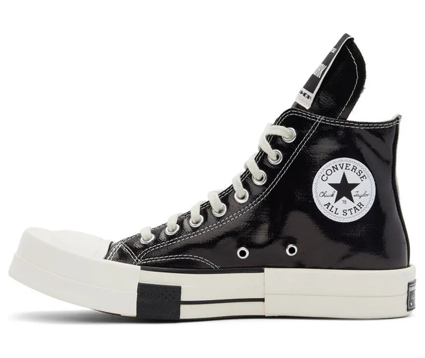 Rick Owens Drkshdw Black Converse Edition Turbodrk Chuck 70 Hi Sneakers (DC01BX291 A01R0) (3)