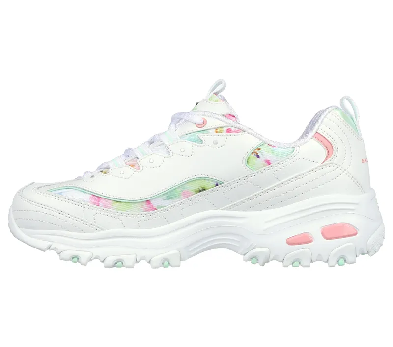 Skechers D’Lites – Blooming Fields – White / Multi – “White” (149794 WMLT)