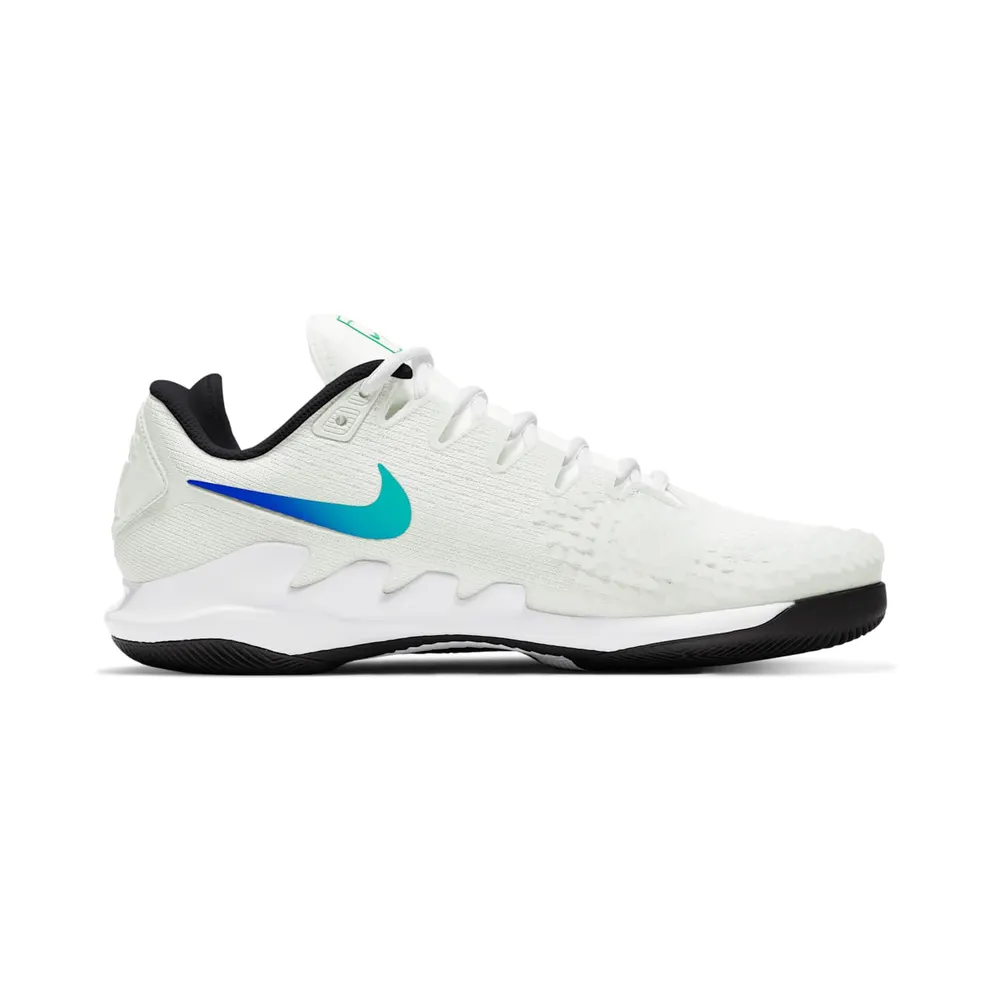 Nike Court Air Zoom Vapor x Knit White Black Electro Green Summit White/Black-Electro Green-White (AR0496-112)