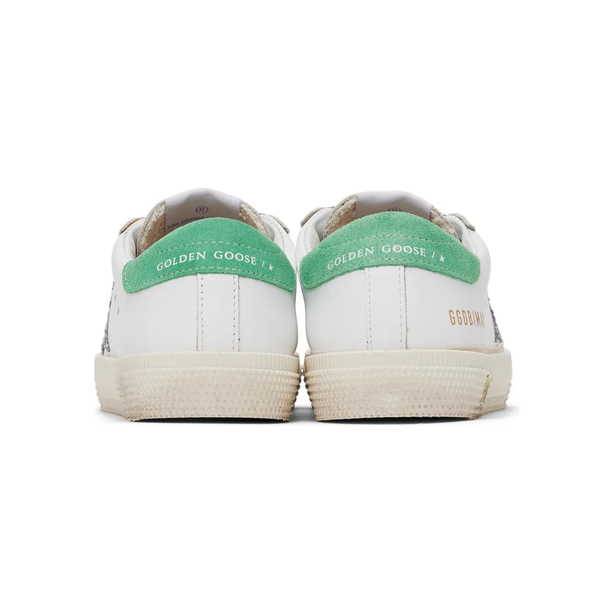 Golden Goose Kids White & Silver Glittered May Sneakers (GYF00112.F002812.10986) (2)
