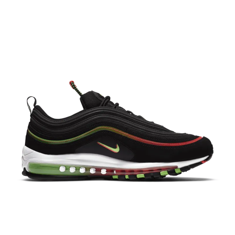 Nike Air Max 97 Worldwide Black Black/Flash Crimson-White-Green Strike (CZ5607-001)