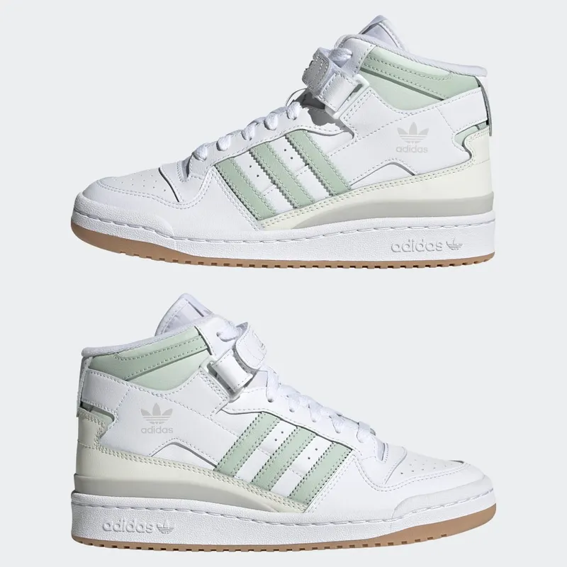 Adidas Forum Mid Cloud White / Linen Green / Gum (GX4578)