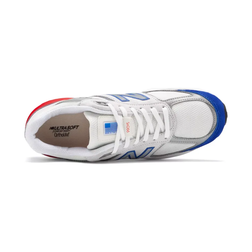 New Balance 990 V5 Grey Royal Red Nimbus Cloud/Team Royal-Team Red (M990NB5)