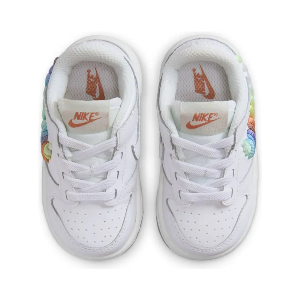 Nike Dunk Low SE Rainbow Lace Swoosh White (FQ1924-100)