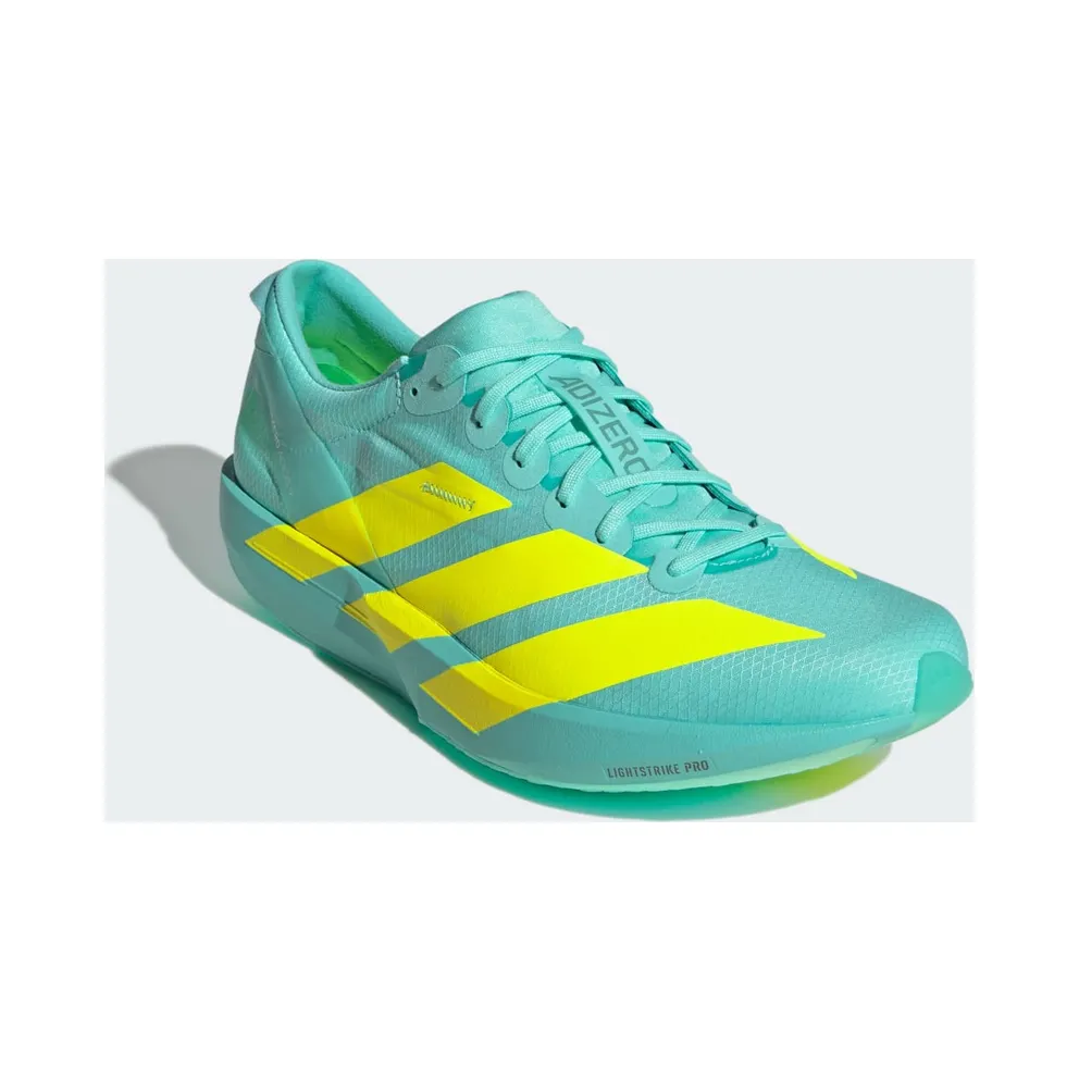 Adidas Adizero Adios 9 Running Shoes Flash Aqua / Lucid Lemon / Zero Metalic (JH5243)