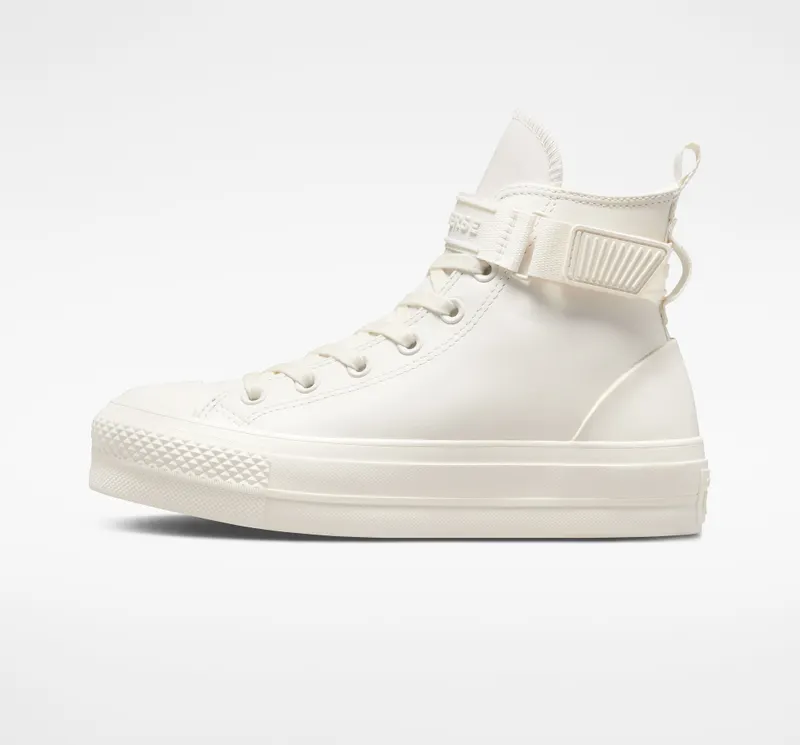 Converse Chuck Taylor All Star Lift Platform Leather Hike Vintage White/egret/egret