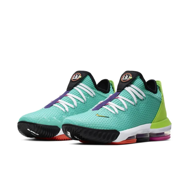 Nike LeBron 16 Low Air Max Trainer 2 Hyper Jade/Total Orange-Electric Green-Black (CI2668-301)