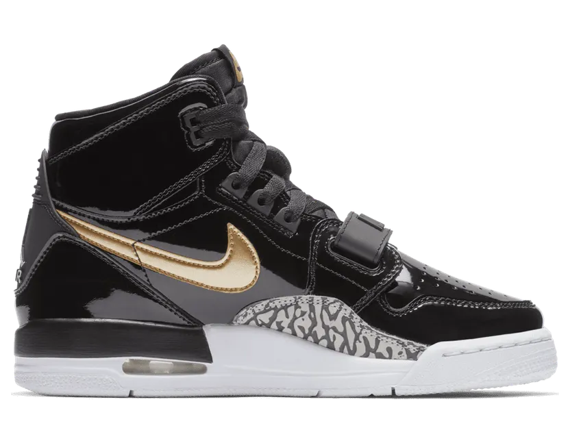 Jordan Legacy 312 Black Gold Patent (GS)