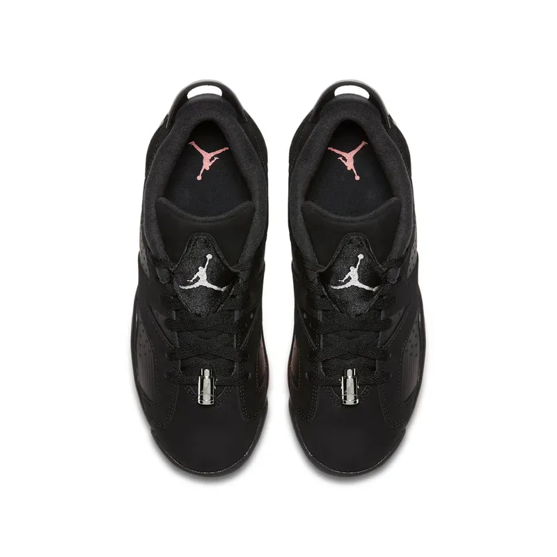 Jordan 6 Retro Low Sunblush (GS) Black/Sunblush-Metallic Silver (768878-022)