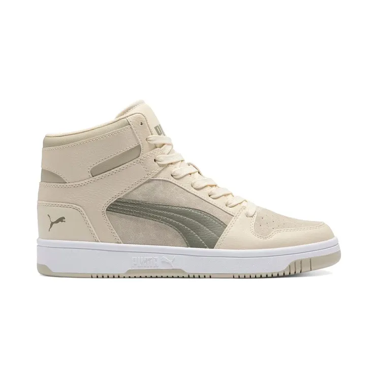 Puma Rebound Layup Washed Suede Alpine Snow Velvet Moss (401994-01)