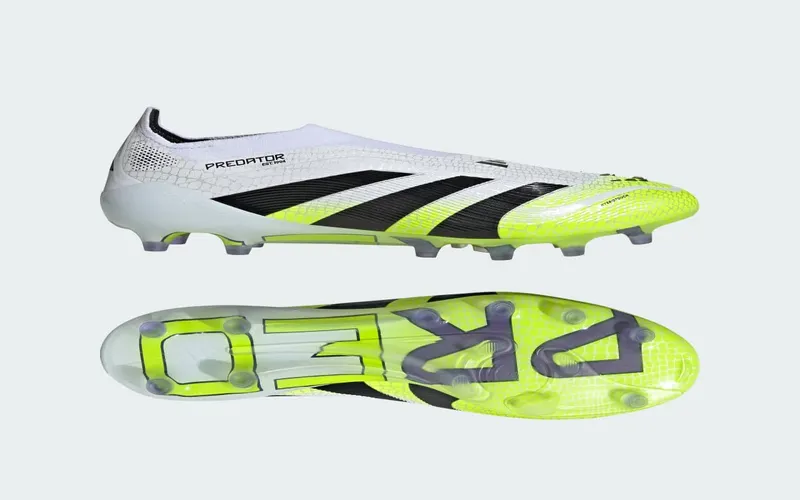adidas Predator Elite Laceless Artificial Grass Boots “Cloud White / Core Black / Lucid Lemon” (JH8877)
